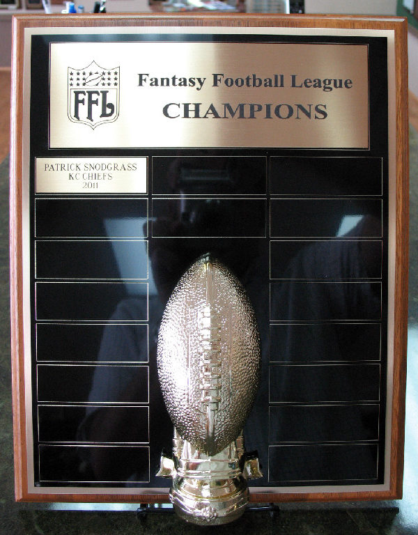 10 X 13 Fantasy Football Perpetual Plaque Fantasy Trophy Store