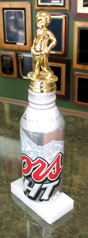 12 tall beer bottle baby trophy $ 10 00 beer bottle baby trophy on a    fantasy football beer bottle trophy