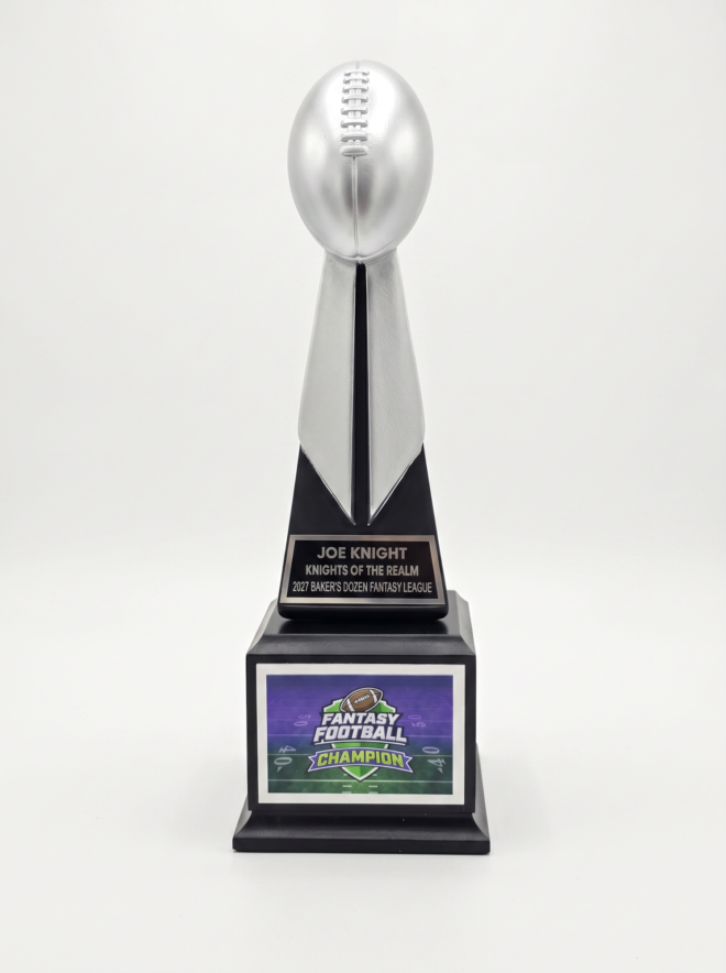 14" Tall Aspire Lombardi Style Season Football Trophy